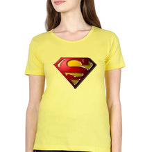 Load image into Gallery viewer, Superman Superhero T-Shirt for Women-Yellow-Ektarfa.online
