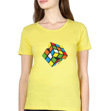 Load image into Gallery viewer, Rubik&#39;s Cube T-Shirt for Women-Yellow-Ektarfa.online
