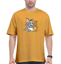 Load image into Gallery viewer, Tom and Jerry Oversized T-Shirt for Men-Golden Yellow-Ektarfa.online
