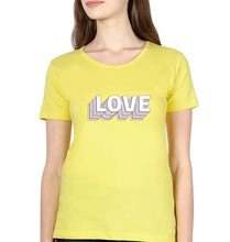 Load image into Gallery viewer, Love T-Shirt for Women-Mustard Yellow-Ektarfa.online
