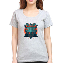 Load image into Gallery viewer, Fox Wolf T-Shirt for Women-Grey Melange-Ektarfa.online
