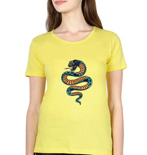 Load image into Gallery viewer, Snake T-Shirt for Women-Yellow-Ektarfa.online
