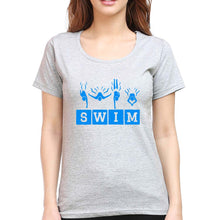 Load image into Gallery viewer, Swim T-Shirt for Women-Grey Melange-Ektarfa.online

