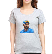 Load image into Gallery viewer, Hardik Pandya T-Shirt for Women-Grey Melange-Ektarfa.online
