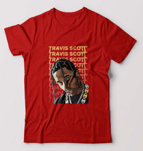 Load image into Gallery viewer, Travis Scott T-Shirt for Men-S(38 Inches)-Red-Ektarfa.online
