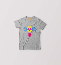 Load image into Gallery viewer, Cartoon Skull Kids T-Shirt for Boy/Girl-Grey-Ektarfa.online

