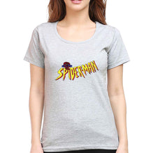 Load image into Gallery viewer, Spiderman Superhero T-Shirt for Women-Grey Melange-Ektarfa.online
