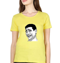 Load image into Gallery viewer, Yao Ming Face(Bitch Please) T-Shirt for Women-Yellow-Ektarfa.online

