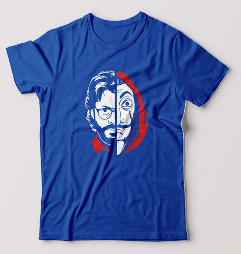 Money Heist The Professor T-Shirt for Men-Royal Blue-Ektarfa.online