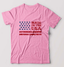 Load image into Gallery viewer, USA America T-Shirt for Men-Light Baby Pink-Ektarfa.online
