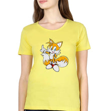 Load image into Gallery viewer, Tails Sonic T-Shirt for Women-Yellow-Ektarfa.online
