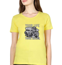 Load image into Gallery viewer, Skull T-Shirt for Women-Yellow-Ektarfa.online
