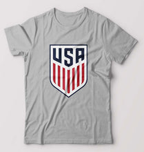 Load image into Gallery viewer, USA Football T-Shirt for Men-S(38 Inches)-Grey Melange-Ektarfa.online
