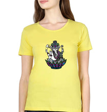 Load image into Gallery viewer, Psychedelic Ganesha T-Shirt for Women-Yellow-Ektarfa.online
