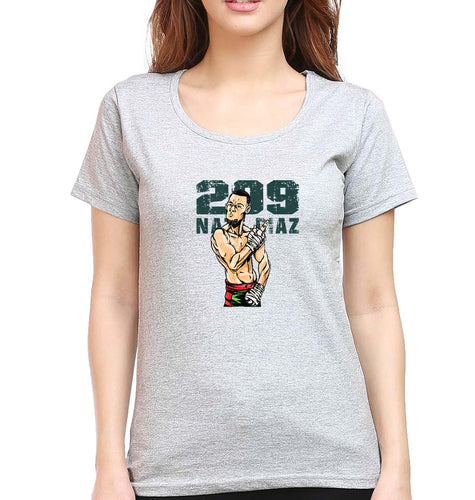 Nate Diaz UFC T-Shirt for Women-Grey Melange-Ektarfa.online