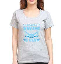 Load image into Gallery viewer, Swim T-Shirt for Women-Grey Melange-Ektarfa.online

