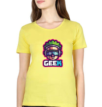 Load image into Gallery viewer, Geek T-Shirt for Women-Yellow-Ektarfa.online
