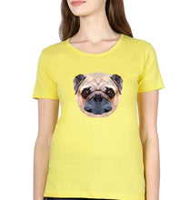 Load image into Gallery viewer, Pug Dog T-Shirt for Women-Yellow-Ektarfa.online
