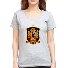 Load image into Gallery viewer, Spain Football T-Shirt for Women-Grey Melange-Ektarfa.online
