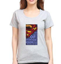 Load image into Gallery viewer, Superman Superhero T-Shirt for Women-Grey Melange-Ektarfa.online
