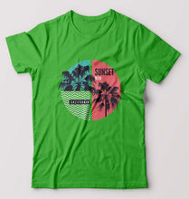 Load image into Gallery viewer, Sunset California T-Shirt for Men-Flag Green-Ektarfa.online
