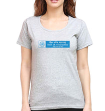 Load image into Gallery viewer, Bank of Maharashtra T-Shirt for Women-Grey Melange-Ektarfa.online
