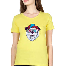 Load image into Gallery viewer, Bear T-Shirt for Women-Yellow-Ektarfa.online
