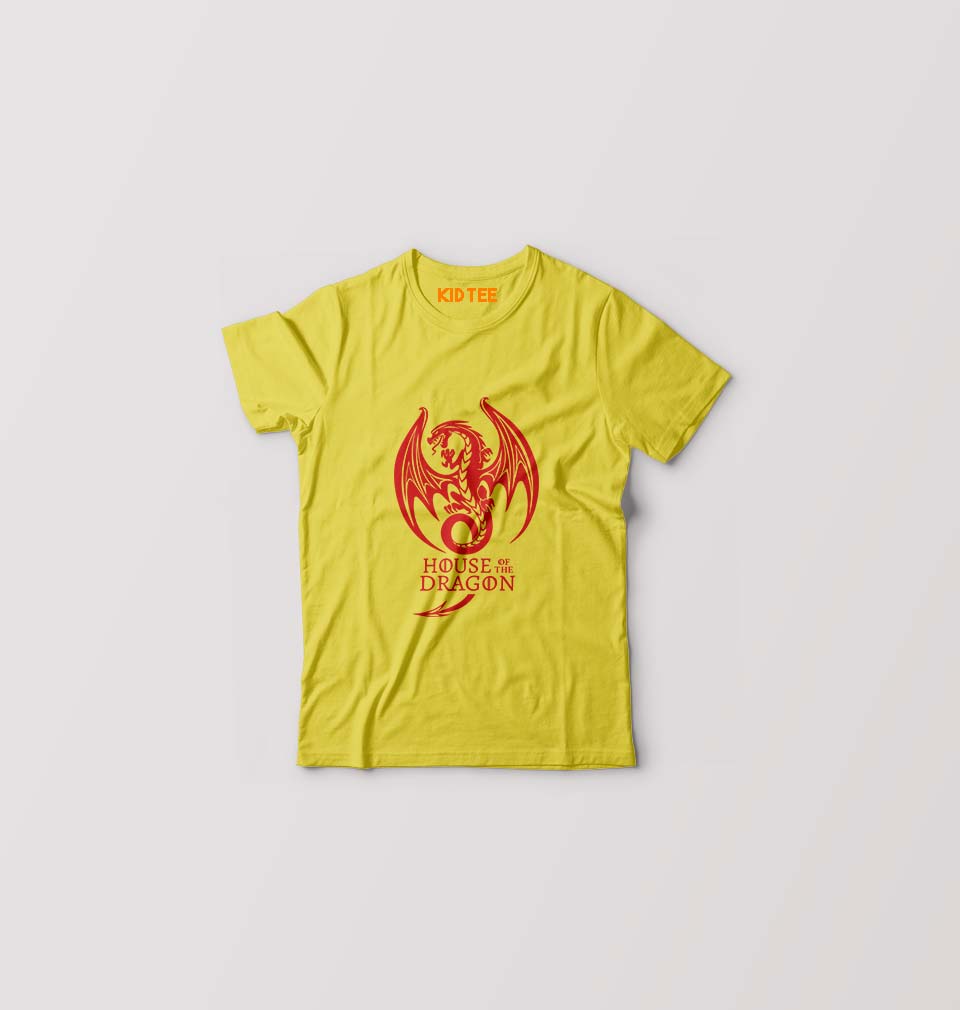 House of the Dragon (GOT) T-Shirt for Boy/Girl-Yellow-Ektarfa.online