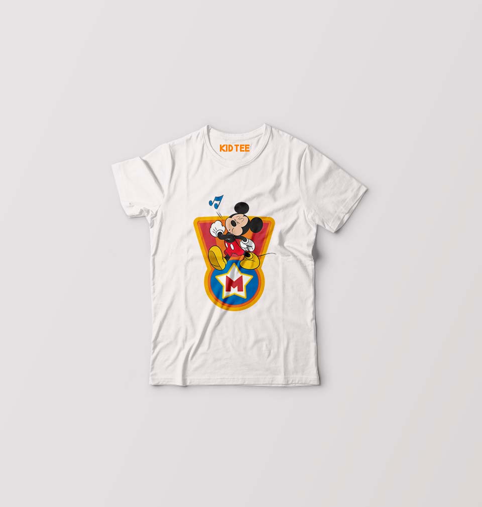 Mickey Mouse Kids T-Shirt for Boy/Girl-White-Ektarfa.online