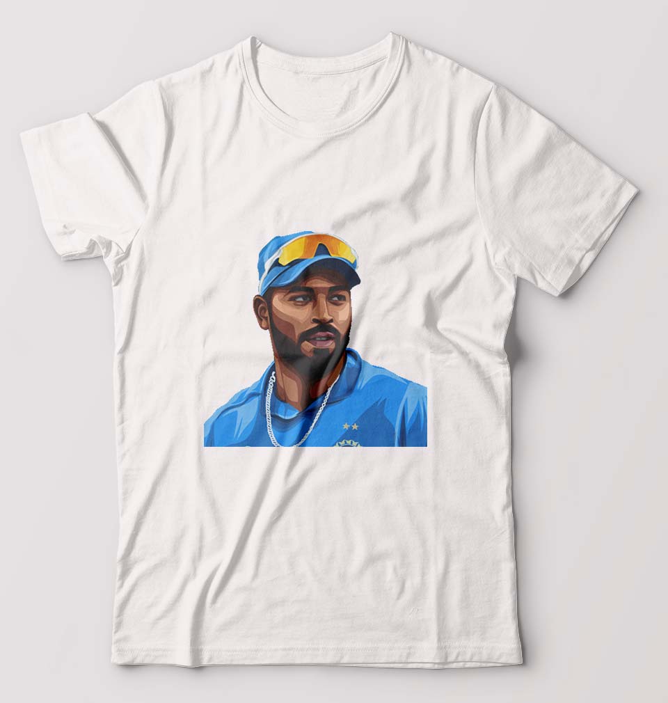 Hardik Pandya T-Shirt for Men-White-Ektarfa.online
