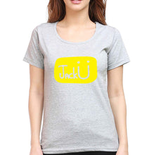 Load image into Gallery viewer, Jack u T-Shirt for Women-Grey Melange-Ektarfa.online
