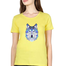 Load image into Gallery viewer, Wolf T-Shirt for Women-Yellow-Ektarfa.online
