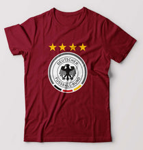 Load image into Gallery viewer, Germany Football T-Shirt for Men-S(38 Inches)-Maroon-Ektarfa.online
