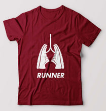 Load image into Gallery viewer, Runner Running T-Shirt for Men-Maroon-Ektarfa.online
