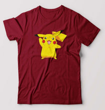 Load image into Gallery viewer, Pikachu T-Shirt for Men-Maroon-Ektarfa.online
