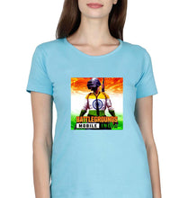 Load image into Gallery viewer, Battlegrounds Mobile India (BGMI) T-Shirt for Women-Light Blue-Ektarfa.online
