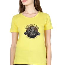 Load image into Gallery viewer, Motercycle Born To Ride T-Shirt for Women-Yellow-Ektarfa.online
