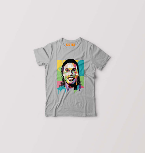 Ronaldinho Kids T-Shirt for Boy/Girl-Grey-Ektarfa.online