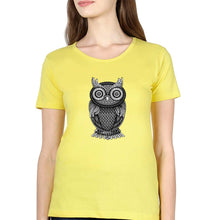 Load image into Gallery viewer, Owl T-Shirt for Women-Yellow-Ektarfa.online
