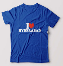 Load image into Gallery viewer, I Love Hyderabad T-Shirt for Men-S(38 Inches)-Royal Blue-Ektarfa.online
