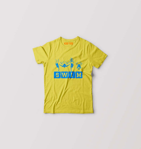 Swim Kids T-Shirt for Boy/Girl-0-1 Year(20 Inches)-Yellow-Ektarfa.online