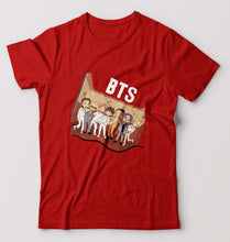 Load image into Gallery viewer, BTS Kpop T-Shirt for Men-Red-Ektarfa.online

