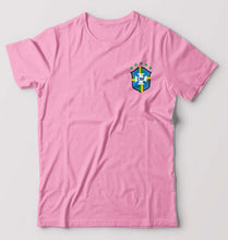Load image into Gallery viewer, Brazil Football T-Shirt for Men-S(38 Inches)-Light Baby Pink-Ektarfa.online
