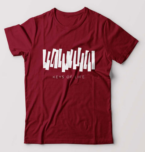 Piano T-Shirt for Men-Maroon-Ektarfa.online