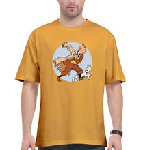 Load image into Gallery viewer, TinTin Oversized T-Shirt for Men-Golden Yellow-Ektarfa.online
