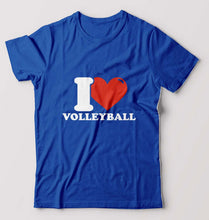 Load image into Gallery viewer, I Love Volleyball T-Shirt for Men-Royal Blue-Ektarfa.online
