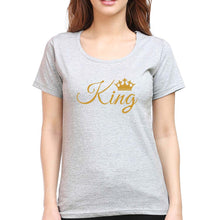 Load image into Gallery viewer, King T-Shirt for Women-Grey Melange-Ektarfa.online
