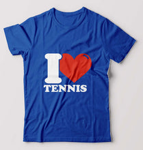 Load image into Gallery viewer, I Love Tennis T-Shirt for Men-Royal Blue-Ektarfa.online
