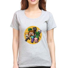 Load image into Gallery viewer, Minecraft T-Shirt for Women-Grey Melange-Ektarfa.online
