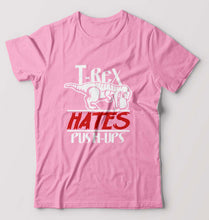 Load image into Gallery viewer, T-Rex Gym Funny T-Shirt for Men-Light Baby Pink-Ektarfa.online
